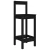Barske stolice 2 kom crne 40x41,5x112 cm od masivne borovine