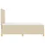 LED Box Spring Krevet s uzglavljem Krema 120 x 190 cm tkanina