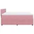 Vidaxl Box spring postelja z vzmetnico roza 200x200 cm žamet