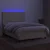 Vidaxl Box spring postelja z vzmetnico LED krem 140x190 cm blago
