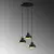 Conceptum Hypnose Luster Berceste-180BLACK-S2, 40 cm, 3xE27, Crni