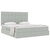 Krevet s od storage Svijetlo siva 180 x 200 cm Baršun
