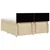 vidaXL vidaXL Box spring postelja z vzmetnico krem 200x200 cm blago, (21308068)