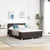 Vidaxl LED Box Spring Postelja Temno rjava 140 x 190 cm blago