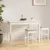 Vidaxl Jedilna miza bela 110x55x75 cm trdna borovina