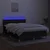 Vidaxl Box spring postelja z vzmetnico LED črna 140x190 cm blago