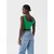 Sinsay - Rebrasti crop top - zelena