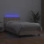 Krevet box spring madrac LED cappuccino 100x200cm umjetna koža