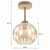 BRILAGI - LED plafonski luster R GLASS 1xE27/60W/230V O 18cm bež/dimljeno bež