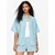 Pull&Bear Bluza svetlo modra/bela