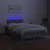 Vidaxl Box spring postelja z vzmetnico LED sv. siva 120x190 cm blago