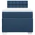 Vidaxl Box spring postelja z vzmetnico modra 90x190 cm blago