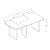 Hanah Home Set stola za kafu, Braon