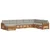 Set vanjskih sofa s jastukom 8 pcs Prirodna i svijetlo siva
