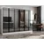 Hanah Home ormar sa reflektujućim staklom Nisa 20640, 270 cm, beli