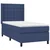 shumee Box spring postelja z vzmetnico moder 90x200 cm blago