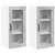 Zidni stakleni ormarić 2 pcs Betonski sivi 40 x 31 x 80 cm