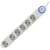 home Produžni kabl, 6 utičnice, 3 x 1,5mm2, 5met, bijeli - NV 06TK-5/WH/1,5