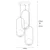 Conceptum Hypnose Luster Mudoni-MR-935, 146cm, 44 cm, 3xE27