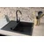 Deante ZRC 2113 Sudopera, 1 korito, 18cm, Inoks + BMO N62M Slavina, Za visoki pritisak, 130mm, Crna