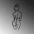 Wallity Zidna dekoracija Woman Body, 72x0.15x26 cm, 1.5 mm, Crna
