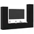 Set TV komoda Zidne 4 pcs Crni hrast Konstruirano drvo