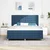 Vidaxl LED Box Spring Postelja z vzmetnico Modra 180 x 200 cm blago