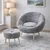 ATELIER DEL SOFA Fotelja i tabure Lida Grey