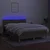 Vidaxl Box spring postelja z vzmetnico LED taupe 140x200 cm blago