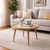 Hanah Home klub sto Polen 80, 80 cm, hrast / travertin