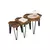 Songmics Komplet klubske mizice 585x585x454 cm rjava črna