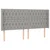 vidaXL Box spring postelja z vzmetnico LED sv. siva 200x200 cm blago