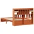 Polica za knjige Krevetski okvir Vosak Smeđa 200 x 150 cm
