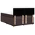 Vidaxl Box spring postelja z vzmetnico temno rjav 140x190 cm blago