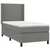 Vidaxl Box spring postelja z vzmetnico LED temno siva 100x200 cm blago