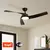 ZEVENTI - LED plafonski ventilator AERYS LED/24W/230V Wi-Fi Tuya crna + daljinski upravljač