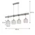 Brilagi - Luster na sajli WOOD GLASS 4xE27/60W/230V borovina/siva/bela