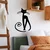 Wallity Zidna dekoracija Cat 6, 37x60 cm, 1.5 mm, Crna