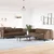 2-dijelni set sofa smeđi od tkanine