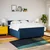 Vidaxl Box spring postelja z vzmetnico modra 180x200 cm blago
