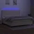 Vidaxl Box spring postelja z vzmetnico LED krem 200x200 cm blago