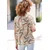 LASCANA Bluza  kostanj rjava / oliva / temno zelena / off-bela