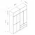 Hanah home Ormar Elina 185x253x52cm Belo-Bež