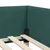 Vidaxl Kotna postelja Temno zelena 90 x 200 cm Blago