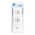 Aigostar - Ethernet utičnica i 2x SCHUKO utičnica u belom okviru