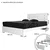 Hanah Home Bračni krevet Fuga 180 185x100x205cm Crni