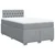 vidaXL Box spring postelja z vzmetnico svetlo siva 120x200 cm blago