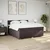 Vidaxl Box spring postelja z vzmetnico temno rjav 200x200 cm blago