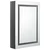 LED kupaonski ormarić s ogledalom sjajni sivi 50 x 13 x 70 cm