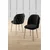 Hanah Home set trpezarijskih stolica Axle 2 kom, crna tkanina Babyface, hromirane metalne noge